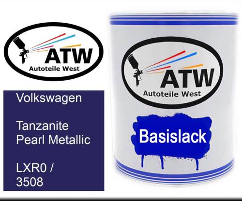 Volkswagen, Tanzanite Pearl Metallic, LXR0 / 3508: 1L Lackdose, von ATW Autoteile West.